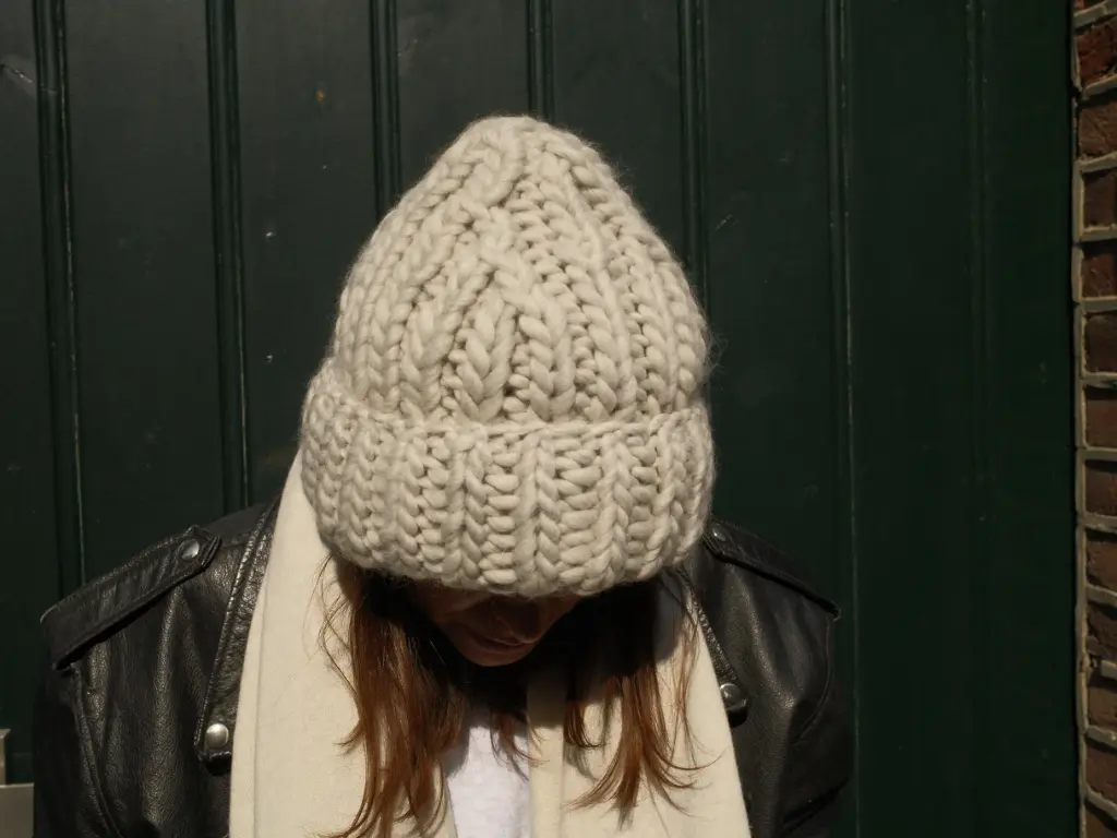 Bonnet oversized - Gris clair