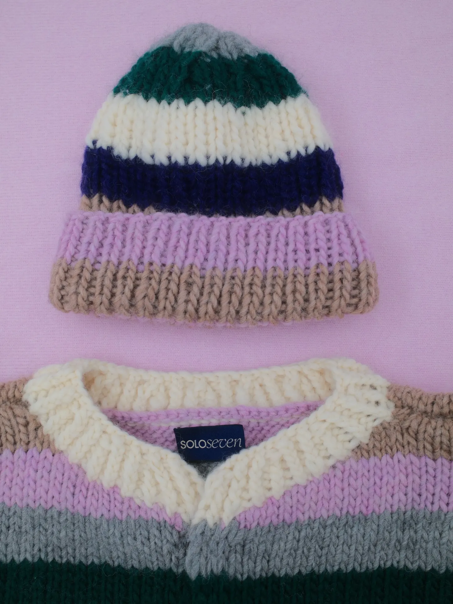 Bonnet tricoté épais 