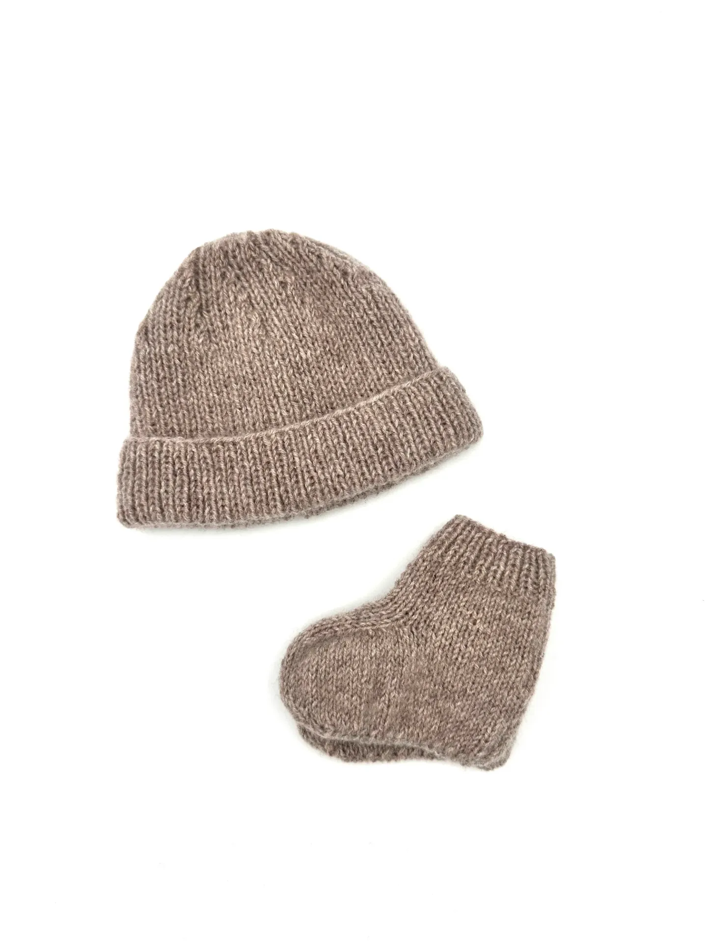Bonnet et Chaussons de naissance 100% Cachemire  