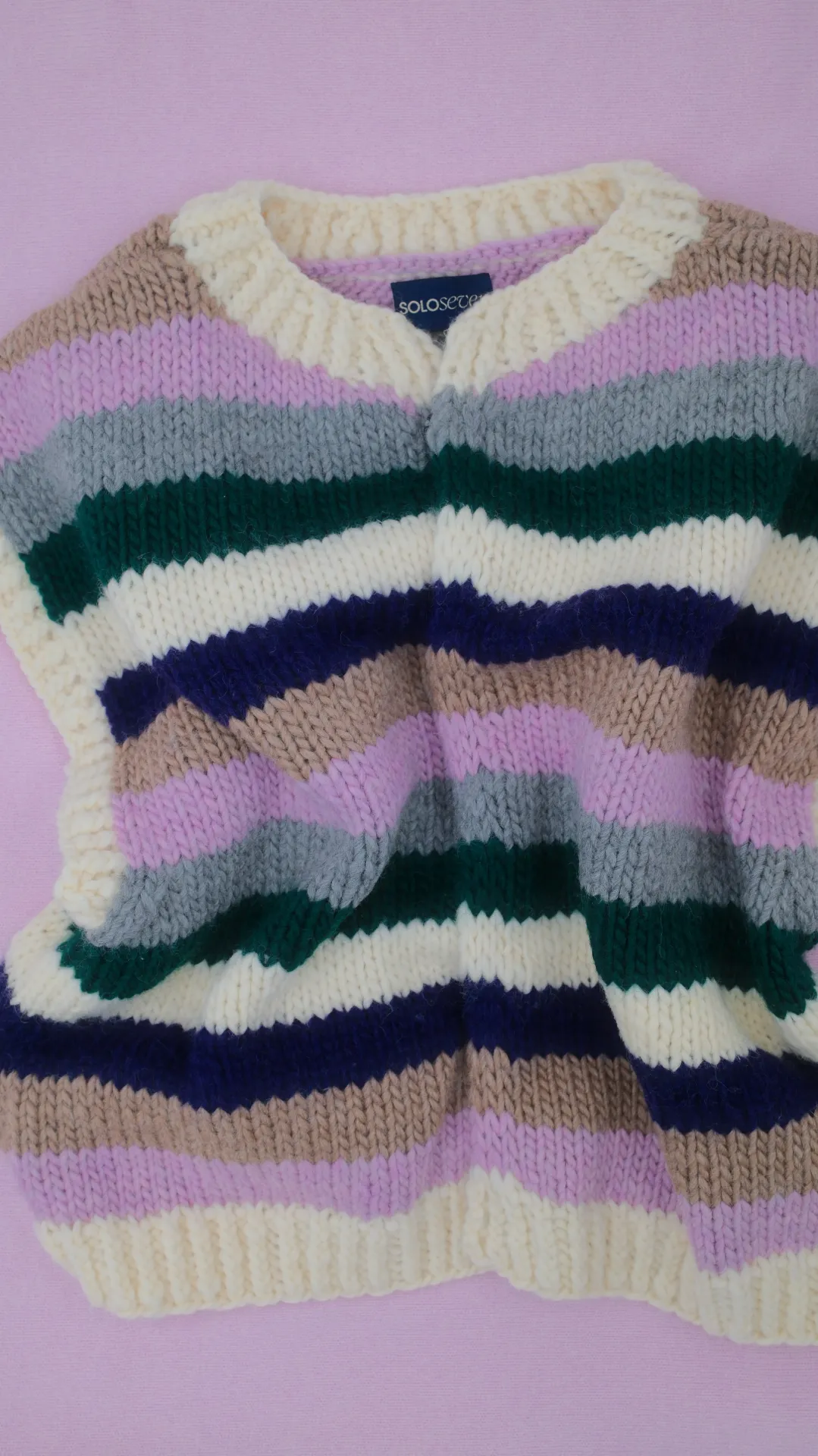 Veste Sans Manche Chunky – 100 % Pure Wool 